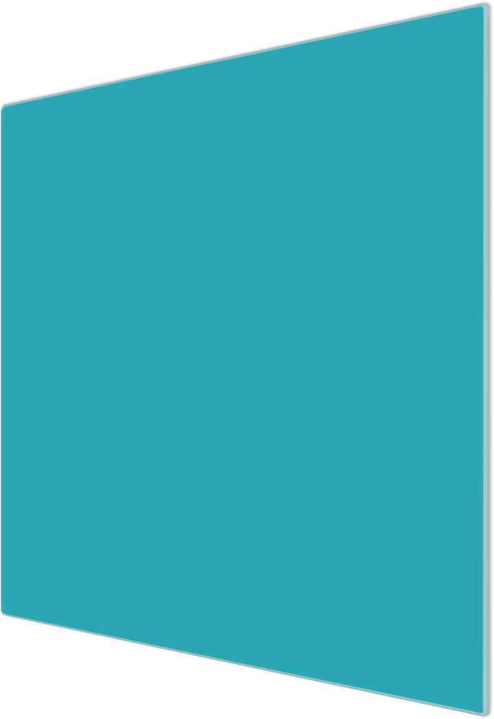 banjado® Herdabdeckplatte Glas 1-teilig 60x52 cm/Schneidebrett Herdabdeckung mit Motiv Türkis/Herdab