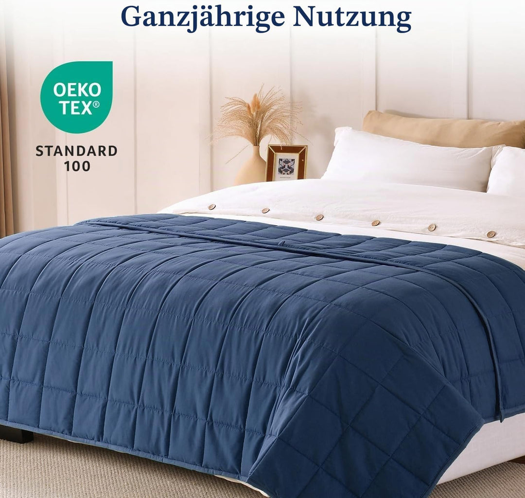 Sivio Gewichtsdecke 7kg, Atmungsaktive Beschwerungsdecke, weiches Material mit Glasperlen für alle J