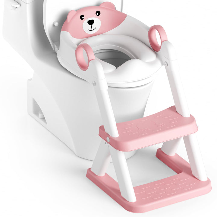Toilettenleiter für Kinder, Upgraded Kindertoilette für Jungen und Mädchen, 2 in 1 Kind Toilettensit