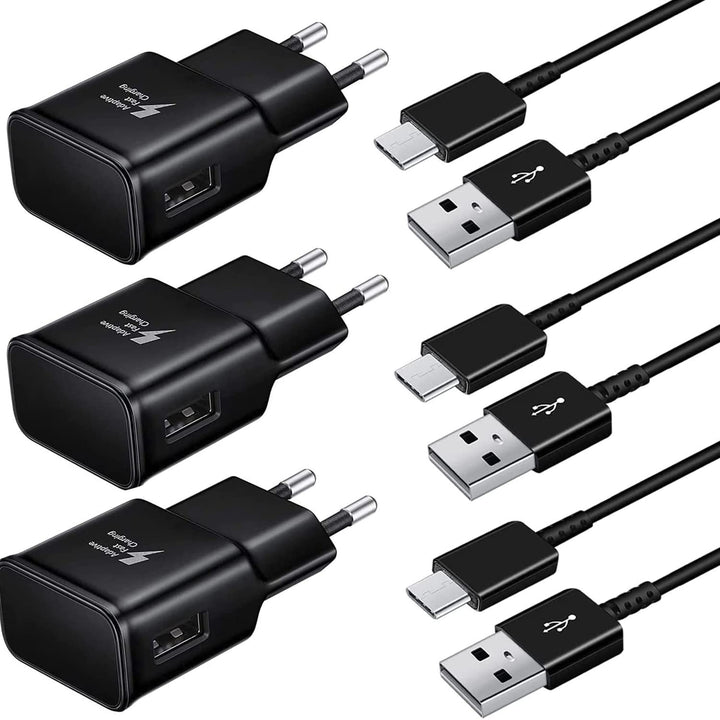 Samsung Schnellladegerät 15W Netzteil, schwarz, 3 Stück | Schnellladegerät 15W netzteil, für:Samsung