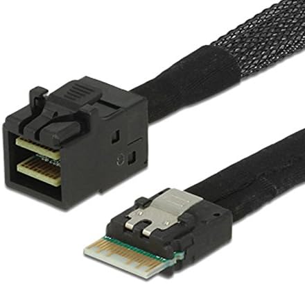Xiwai Slimline SAS 4.0 SFF-8654 4i 38pin Host auf HD Mini SAS 4i SFF-8643 36pin Zielkabel, 50 cm