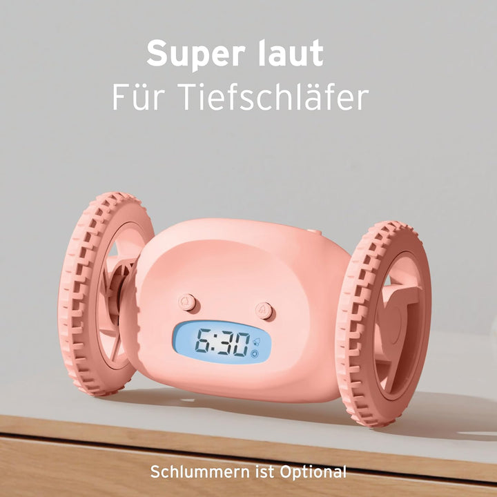 CLOCKY Lauter Wecker für schwere Schläfer auf Rädern (Erwachsene Kinder) Weglaufen, Fahrender, Sprin