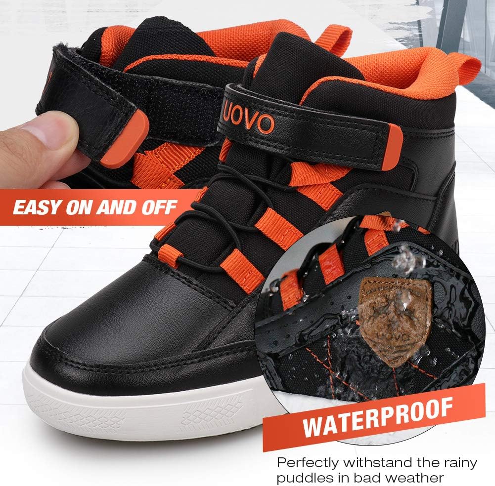 UOVO Winterschuhe Jungen Turnschuhe Unisex-Kinder Warm Gefüttert Sneaker Outdoor Winterstiefel rutsc