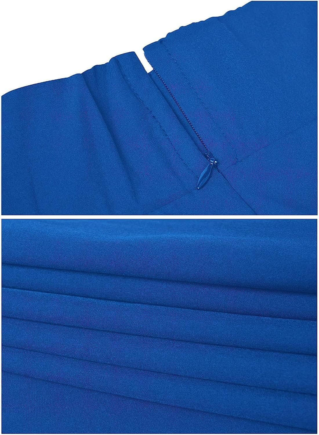 Damen High Waist Maxirock Taschen mit Seitenschlitz Langer A-Linie Rock M 0 Hellblau, M 0 Hellblau