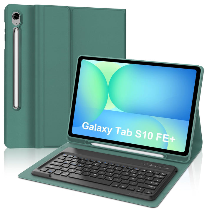 Tastatur für Samsung Galaxy Tab S10 FE+ Plus 13.1 Zoll 2025, Hülle mit Tastatur für Tab S10 FE Plus