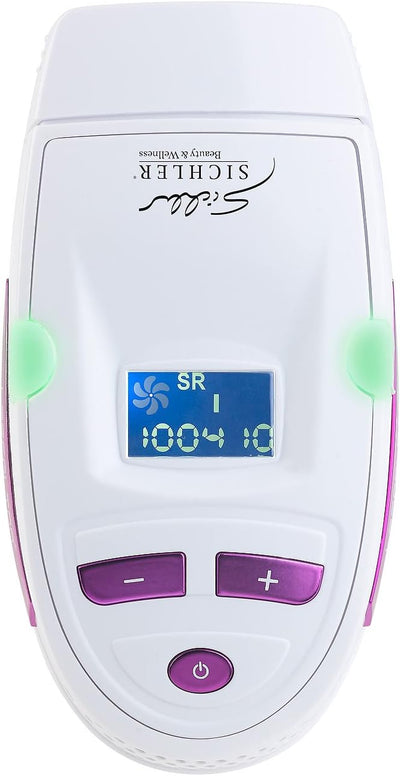 Sichler Beauty Laser Haarentferner: IPL-Haarentfernungs-System, 2 Aufsätze, Display, 5 Stufen,Schutz