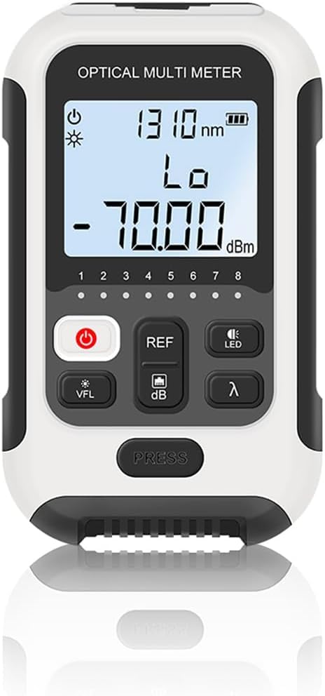 Glasfaser Leistungs Messer, 3 In 1 FTTH Glasfaser Tester Mit Optisches LeistungsmessgeräT, Netzwerkk