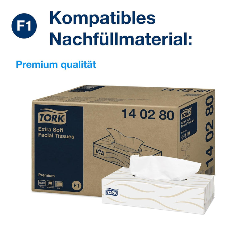 Tork 460013 Spender für Kosmetiktücher aus Edelstahl / Tork F1 Spendersystem in zeitlosem Design für