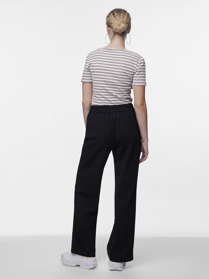 PIECES Damen Pcnula Hw Wide Pants Noos, S / 30L Schwarz