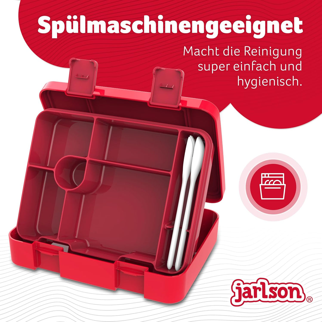 Jarlson® Brotdose Kinder mit Fächern | Lunchbox BPA frei | Bento Box auslaufsicher | Snackbox | Jaus