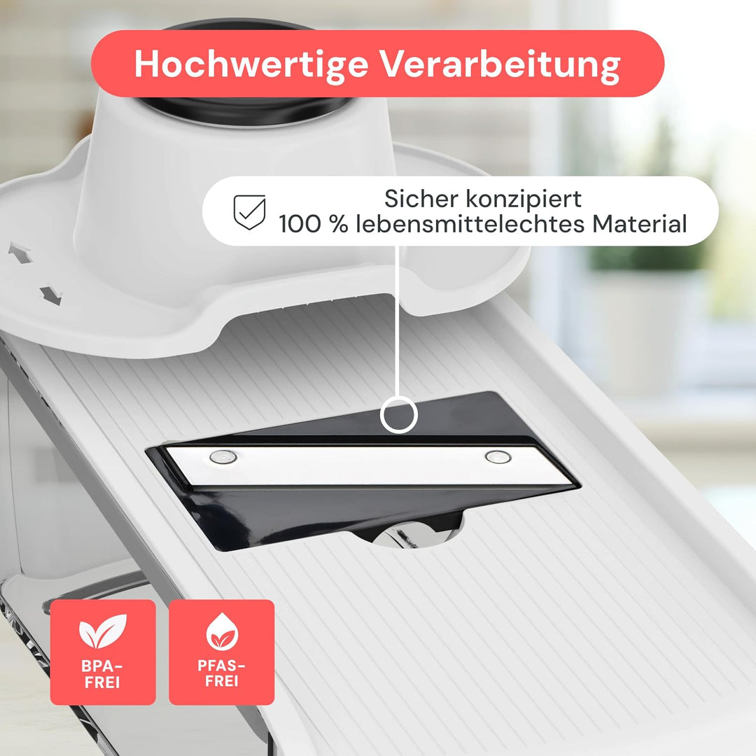 Fullstar Pro - 11-in-1 Mandoline Gemüsehobel, Julienneschneider und Reibe | Küchenhobel mit Scharfen