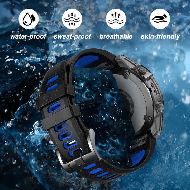 EZMVZKU 22mm Quick-Fit Armband für Garmin Fenix 7/7 Pro/6/6 Pro,Silikon Ersatzarmband Kompatibel mit