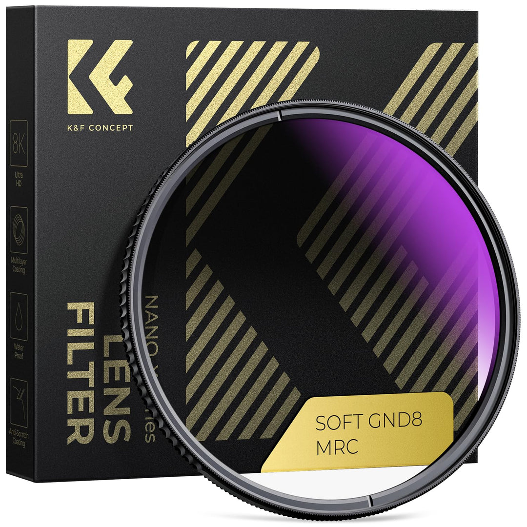 K&F Concept Nano-X 67mm Soft GND8 Verlaufsfilter ND0,9(3 Stops,12,5%) Grauverlaufsfilter GND8 Filter