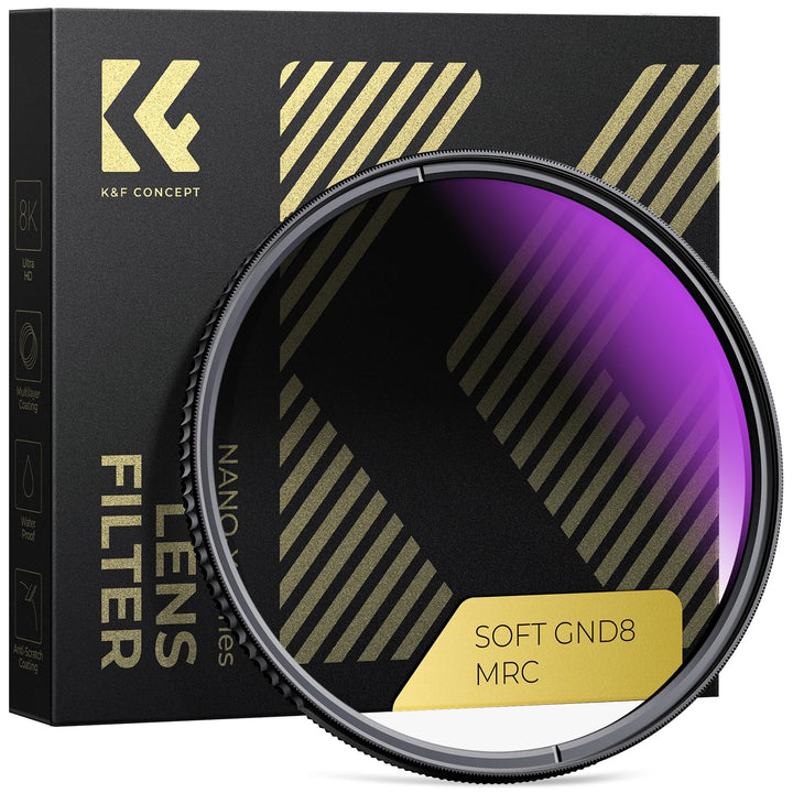 K&F Concept Nano-X 67mm Soft GND8 Verlaufsfilter ND0,9(3 Stops,12,5%) Grauverlaufsfilter GND8 Filter