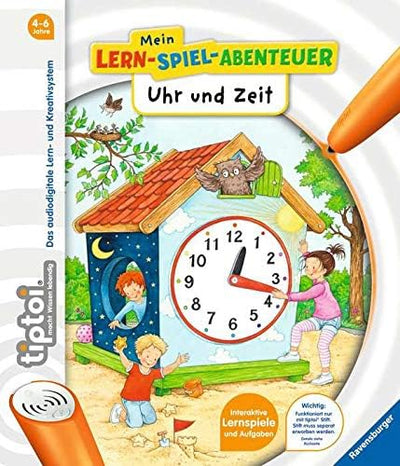 Ravensburger tiptoi Buch - Mein Lern-Spiel-Abenteuer | Uhr und Zeit + Kinder ABC Buchstaben Poster |
