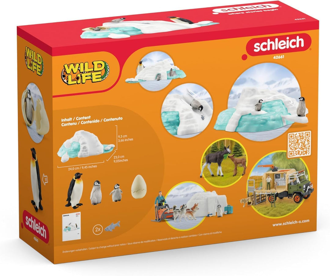 schleich 42661 Pinguin-Familienspass, ab 3 Jahren, WILD LIFE - Spielset, 14 Teile