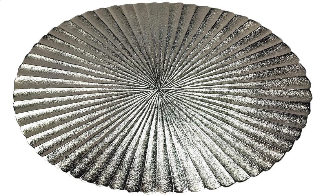 DARO DEKO Beistelltisch mit Aluminium Platte Silber - 42 x 28 x 42 cm, 42 x 28 x 42 cm