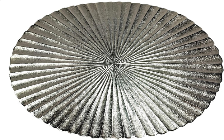 DARO DEKO Beistelltisch mit Aluminium Platte Silber - 42 x 28 x 42 cm, 42 x 28 x 42 cm