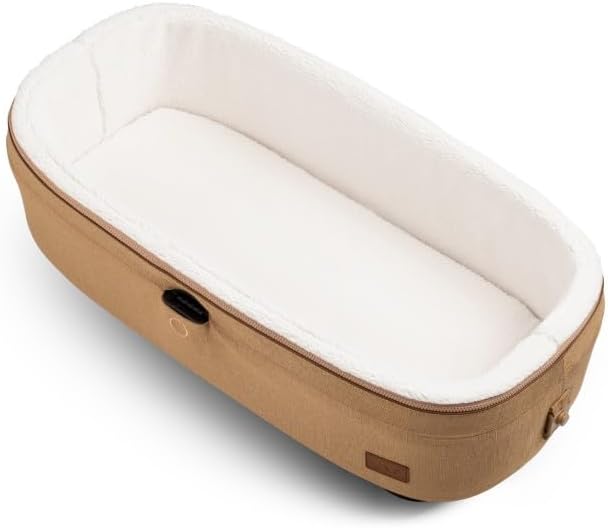 Tavo Maeve Medium Rigid‑Griff Haustier‑Autositz mit ISOFIX‑Bodenplatte, 2 Matratzenauflagen, Geeigne