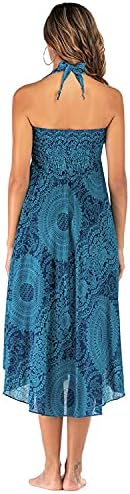 Daysskk Sommerrock Damen Lang Strandkleid Damen Bohemian Maxirock Damen Sommer Blumen Muster Einheit