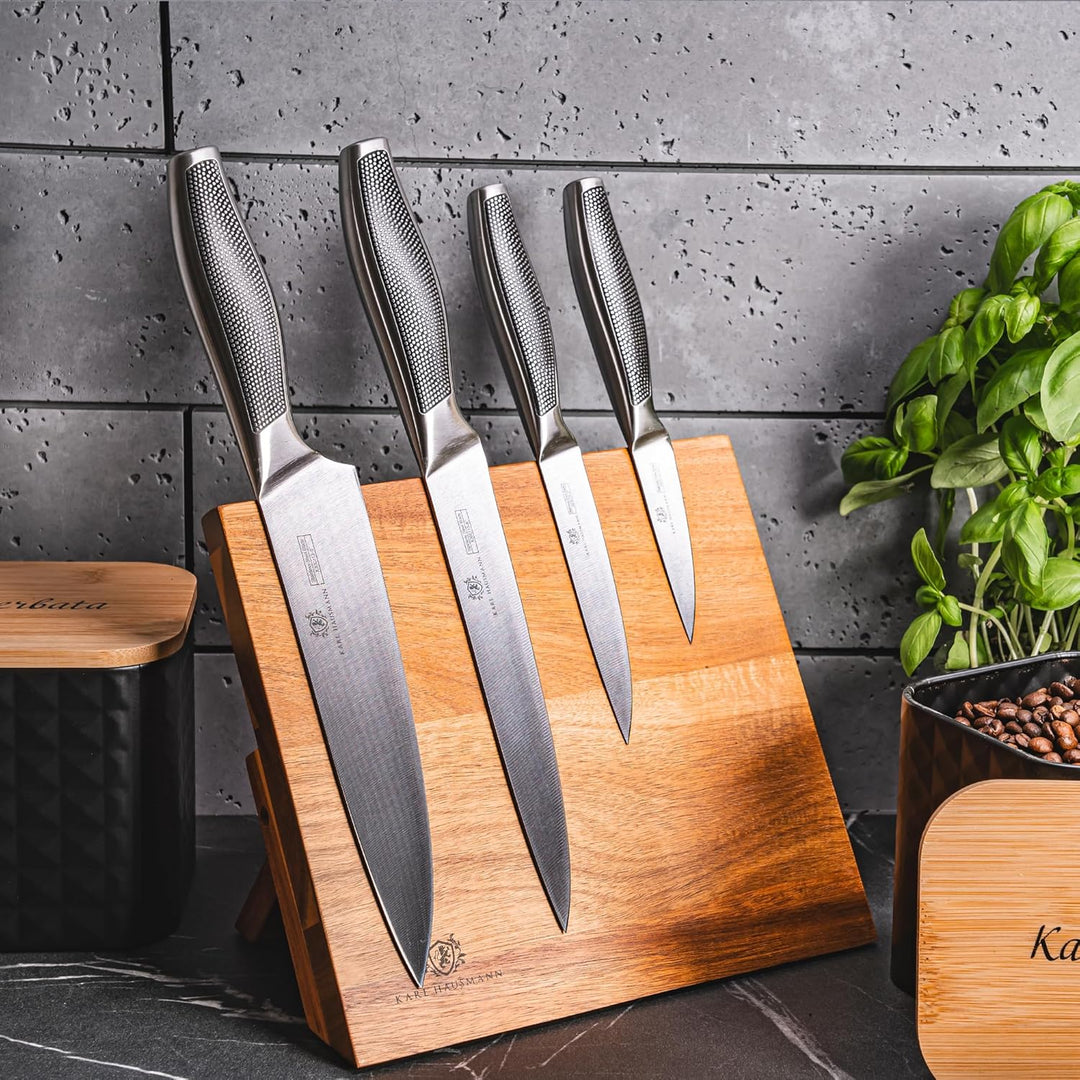 KARL HAUSMANN Messer Set ohne Block - 5 Teilig - Küchenmesser Set aus Edelstahl X30Cr13 - Kochmesser