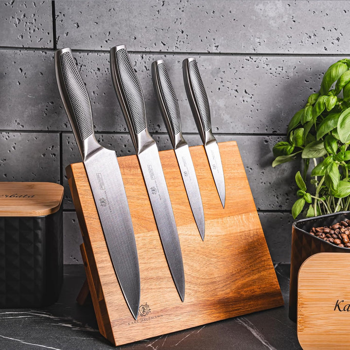 KARL HAUSMANN Messer Set ohne Block - 5 Teilig - Küchenmesser Set aus Edelstahl X30Cr13 - Kochmesser