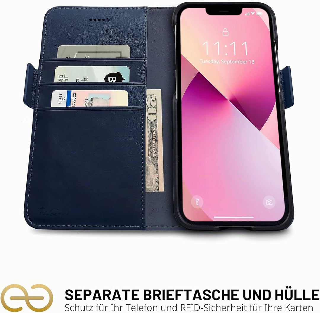 Dreem Fibonacci iPhone 13 Mini Brieftaschen-Etui / 2-in-1 stossfestes Etui und abnehmbares Folio aus