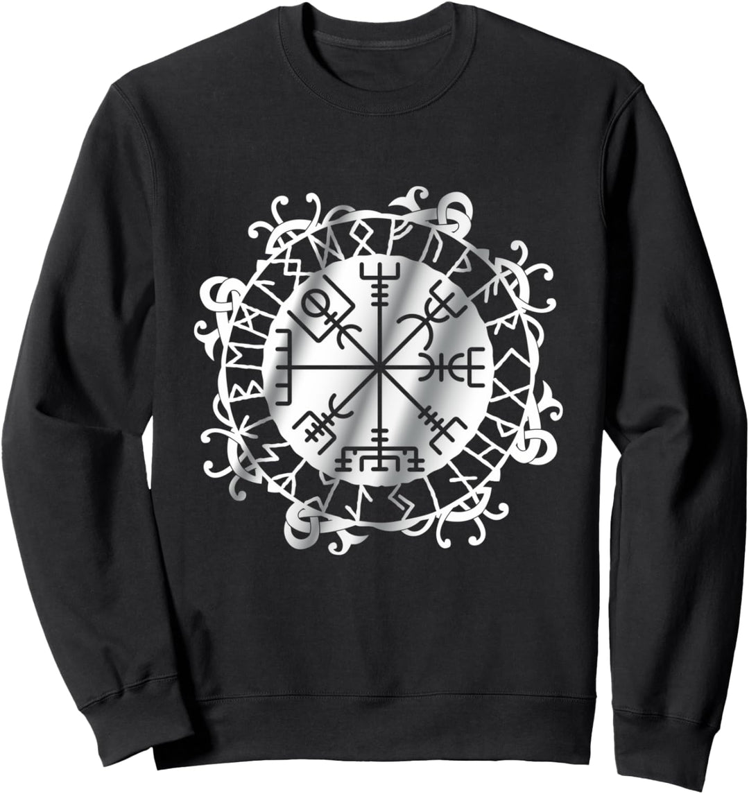 Wikinger Rune VEGVISIR nordische Rune Glyphe Wikinger Symbol Sweatshirt
