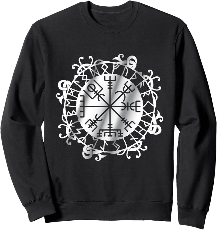 Wikinger Rune VEGVISIR nordische Rune Glyphe Wikinger Symbol Sweatshirt