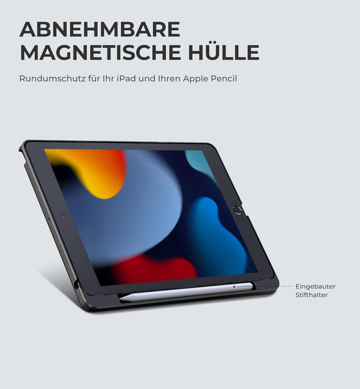 Dexnor Tastatur Hülle für iPad 10.2 Zoll 9/8/7 Generation, für iPad 9. Generation Hülle mit Tastatur