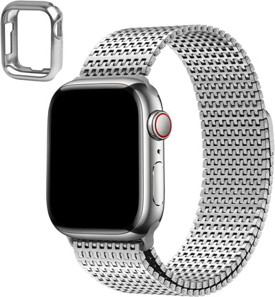 Wristitani Kompatibel mit Apple Watch Armband 49mm/45mm/44mm/42mm/41mm/40mm/38mm, 630 Edelstahl Meta