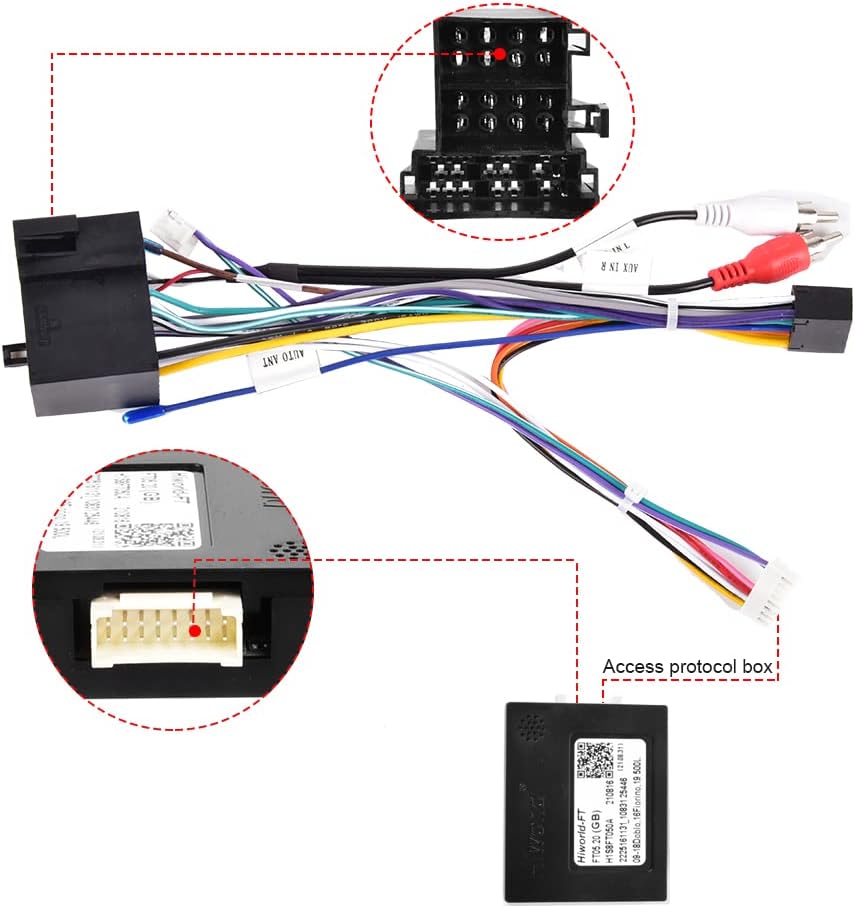 Hikity 4+128G Android Autoradio mit Bildschirm für FIAT 500 2007-2015 Wireless Carplay, Autoradio mi