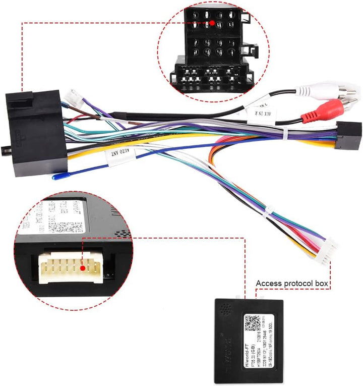 Hikity 4+128G Android Autoradio mit Bildschirm für FIAT 500 2007-2015 Wireless Carplay, Autoradio mi
