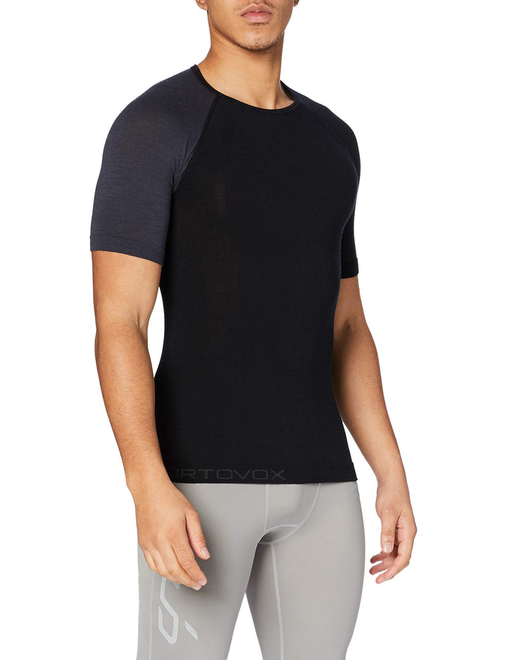 ORTOVOX Herren 120 Comp Light Short Sleeve M T-Shirt, Schwarzer Rabe, S