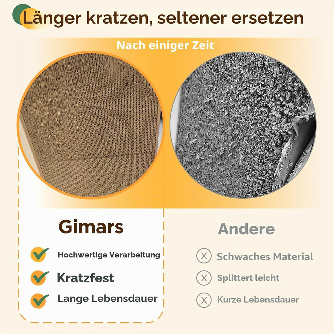 Gimars 51.5cm Kratzbrett Katzenhaus aus Pappe für Katzen, für Wohnungskatzen zum Kratzen und als Möb