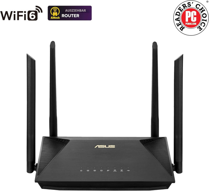 ASUS RT-AX53U Home Office Router kombinierbarer Router (Tethering als 4G und 5G Router-Ersatz, WiFi