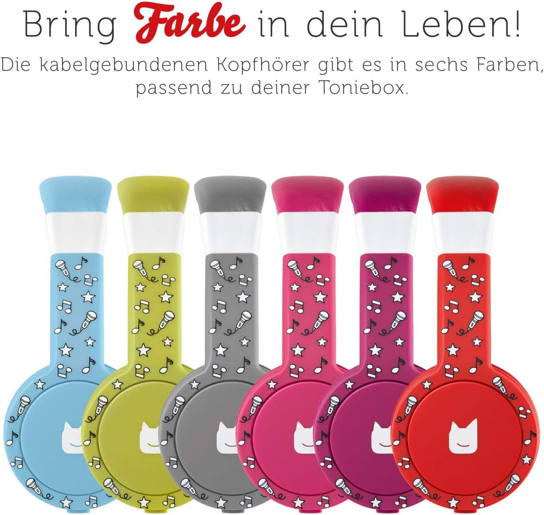 tonies-Lauscher – verstellbare Kinder Kopfhörer mit Lautstärkebegrenzung, Over Ear Kopfhörer mit Kab