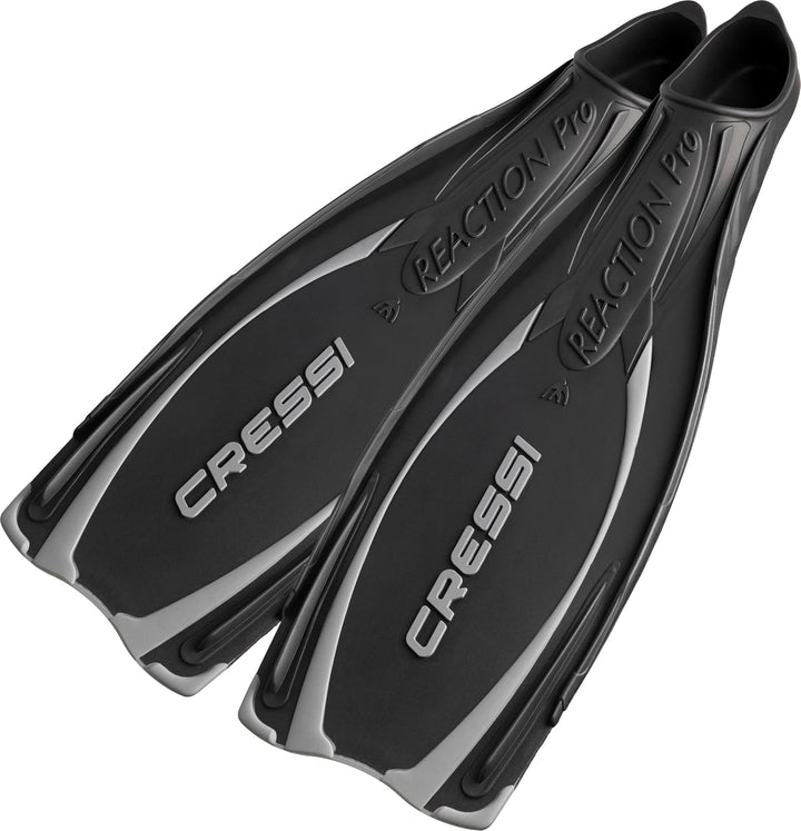 Cressi Reaction Pro Fins - Flossen zum Tauchen, Freitauchen und Schnorcheln, Adult Unisex 44/45 Schw