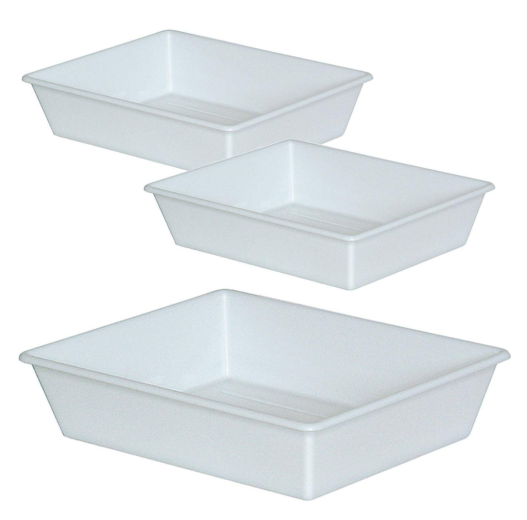 BRB 3X Kunststoffwanne, 12,4 Liter, LxBxH 625x525x140 mm, lebensmittelecht, weiss