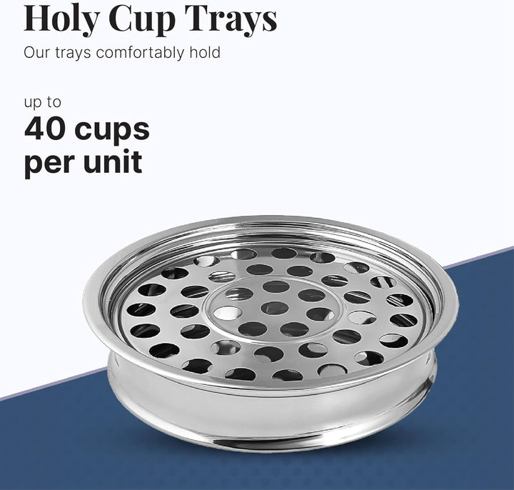 Communion Ware Serviertablett "A Holy Wine" – Edelstahl (Silber/Spiegel), Silber