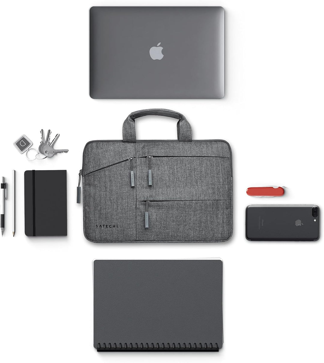 SATECHI Laptoptasche | Wasserabweisend und gepolstert, mit mehreren Fächern und Taschen 15 Zoll, 15