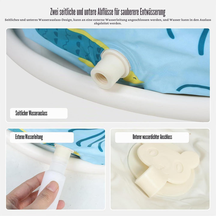 Faltbare Badewanne für Erwachsene, freistehende tragbare Badewannes mit stabilem Kunststoffrahmen, z