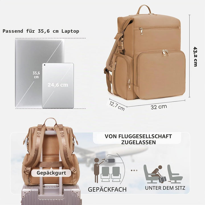 CEI-CEI Neopren Wickelrucksack Grosse Wickeltasche für Neugeborene, wasserdichter Reise-Rucksack für