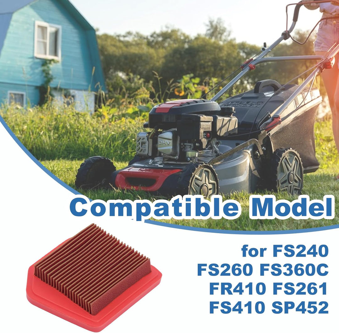AUMEL 2 Stück Luftfilter für Stihl FS240C FS260C FS360C FS410C FS460C FS460RC Motorsense 41471410300