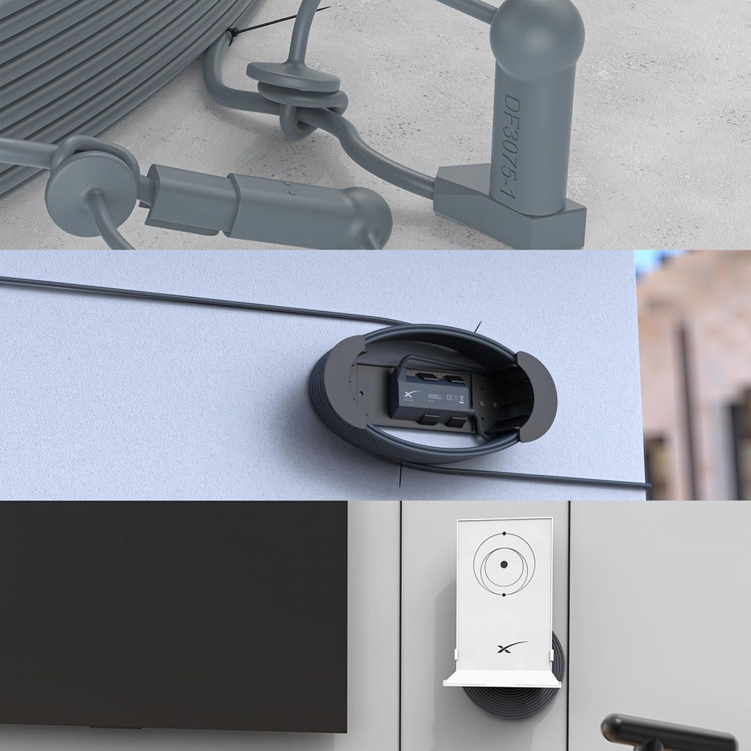 HOLACA 3-in-1-Wandhalterungs-Set für StarLink Mesh WiFi Router V2 & Star Link Ethernet Adapter (Star