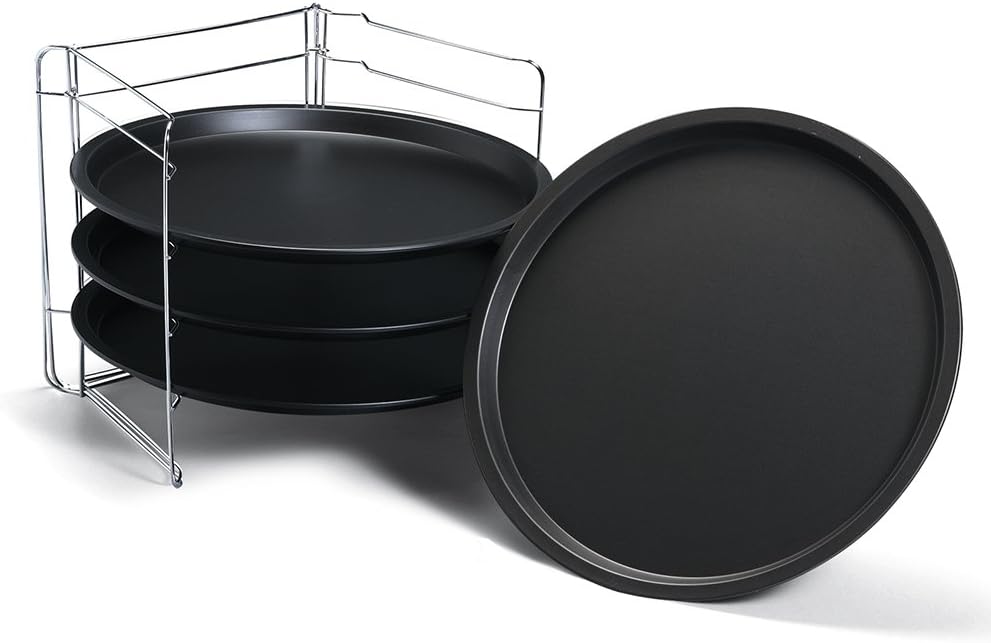 Guardini Pizza&Mania Küche & Haushalt, Stahl, Black, 4 Tegami 32 cm, 5 4 Tegami 32 cm Single, 4 Tega