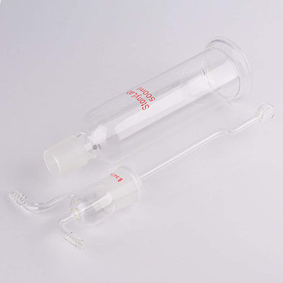 stonylab Gaswaschflasche, Borosilikatglas 34/34 Stopper Gas Bubbler Gaswaschflasche mit Frittenschei