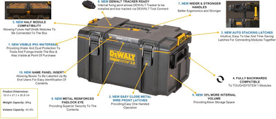 Dewalt DS300 Werkzeugbox DWST83294-1 (ToughSystem 2.0, grosse Werkzeugbox für allgemeinen Einsatz, I