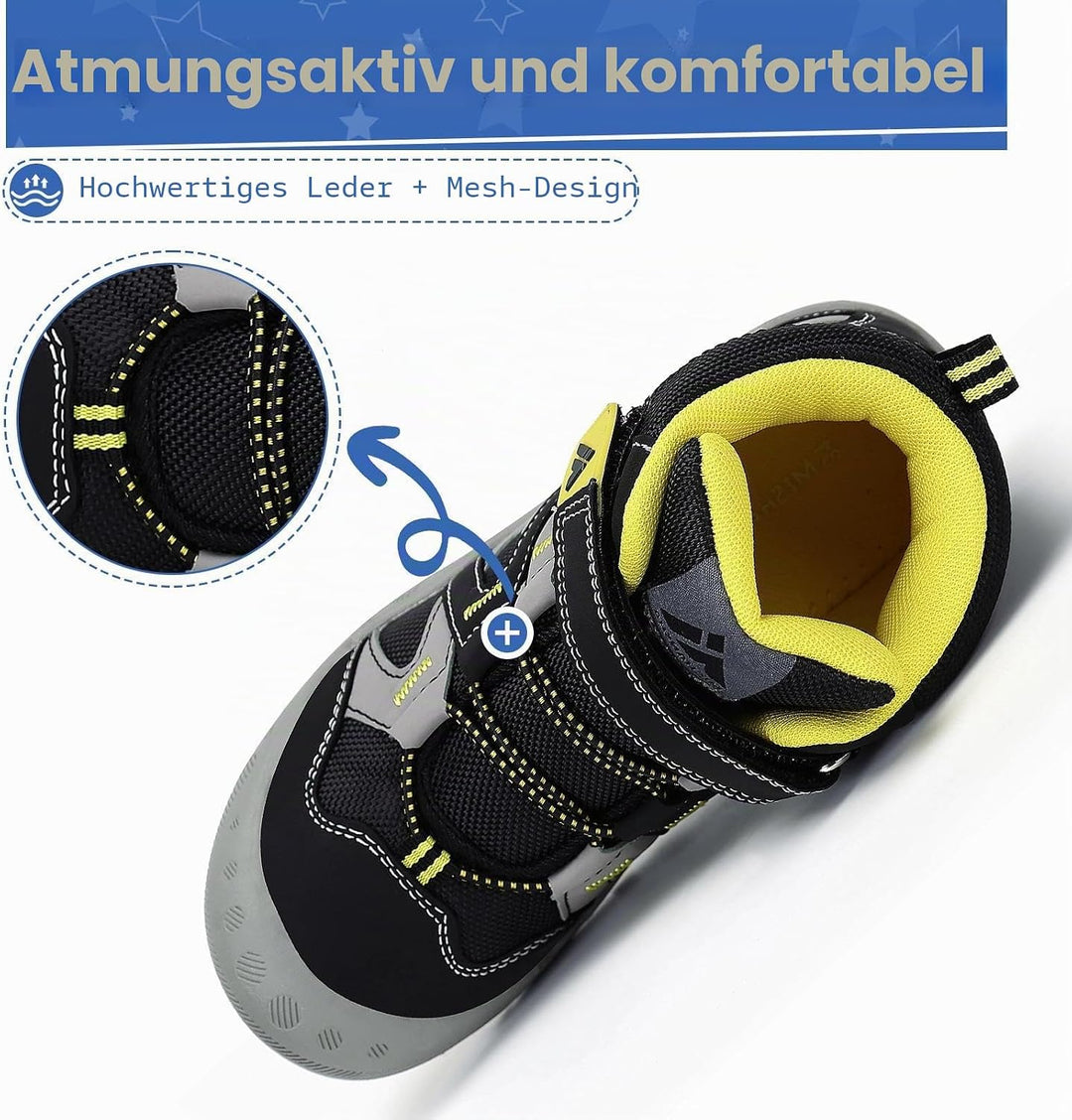 Mishansha Kinder Wanderschuhe rutschfest Trekkingschuhe Jungen Atmungsaktiv Outdoor Walkingschuhe Gr