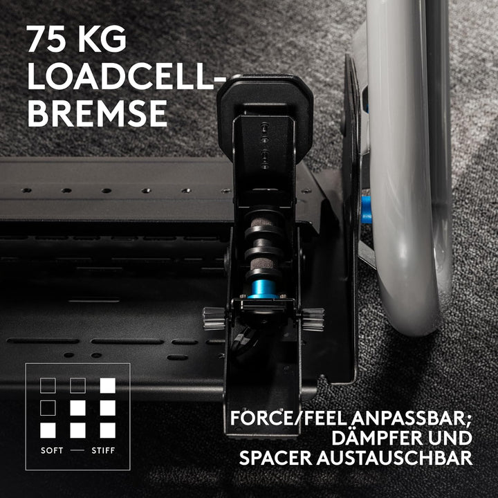 Logitech G RS Pedals – Sim-Racing-Pedale mit 75-kg-Loadcell-Bremse, einstellbaren Pedalpositionen, m